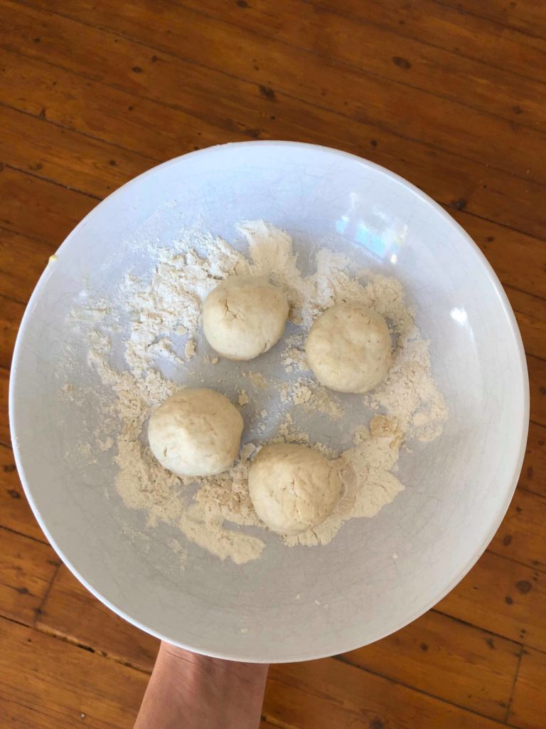 4 dough balls ready