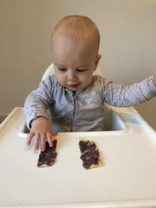 How to offer flat bread with black bean paste to a 6 month old+