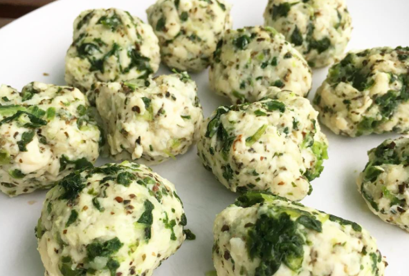 3-Ingredient Chicken and Spinach Balls