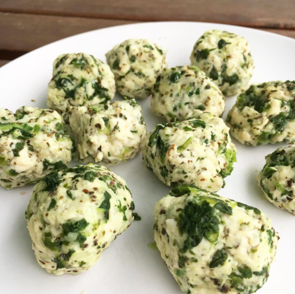 3-Ingredient Chicken and Spinach Balls