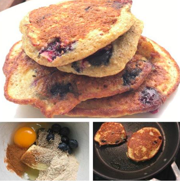Blueberry + Chia Pancakes