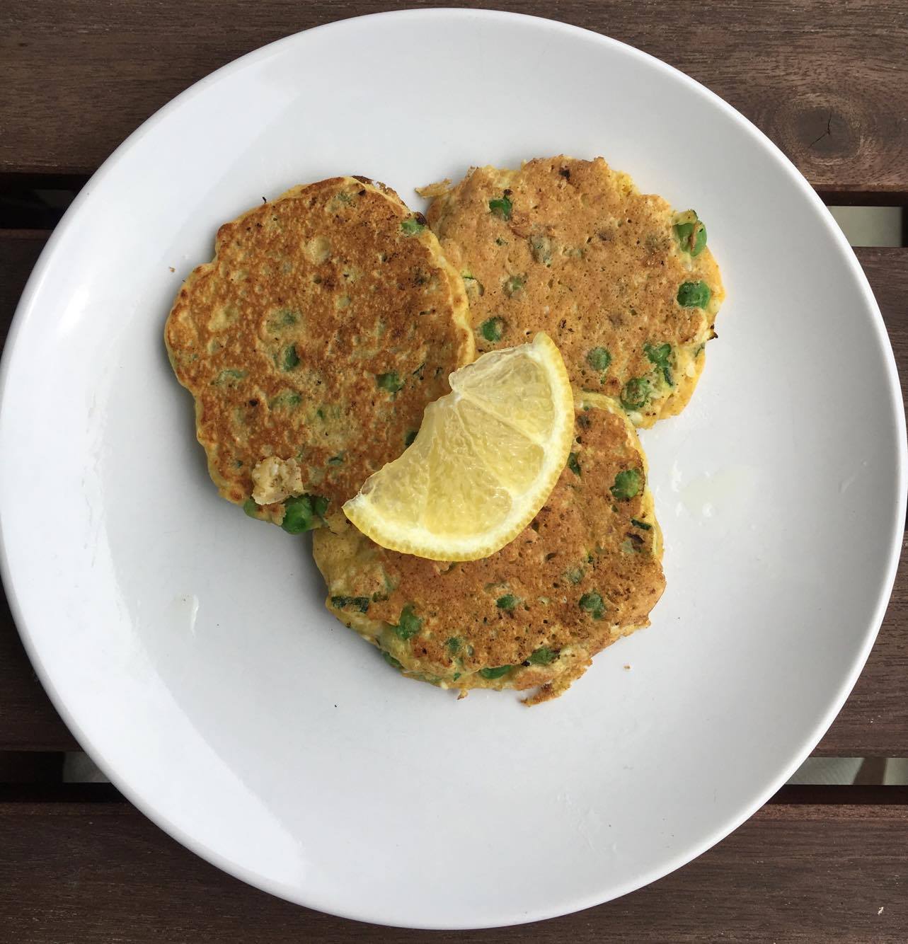 Zucchini (courgette), Pea & Sesame Seed Fritters