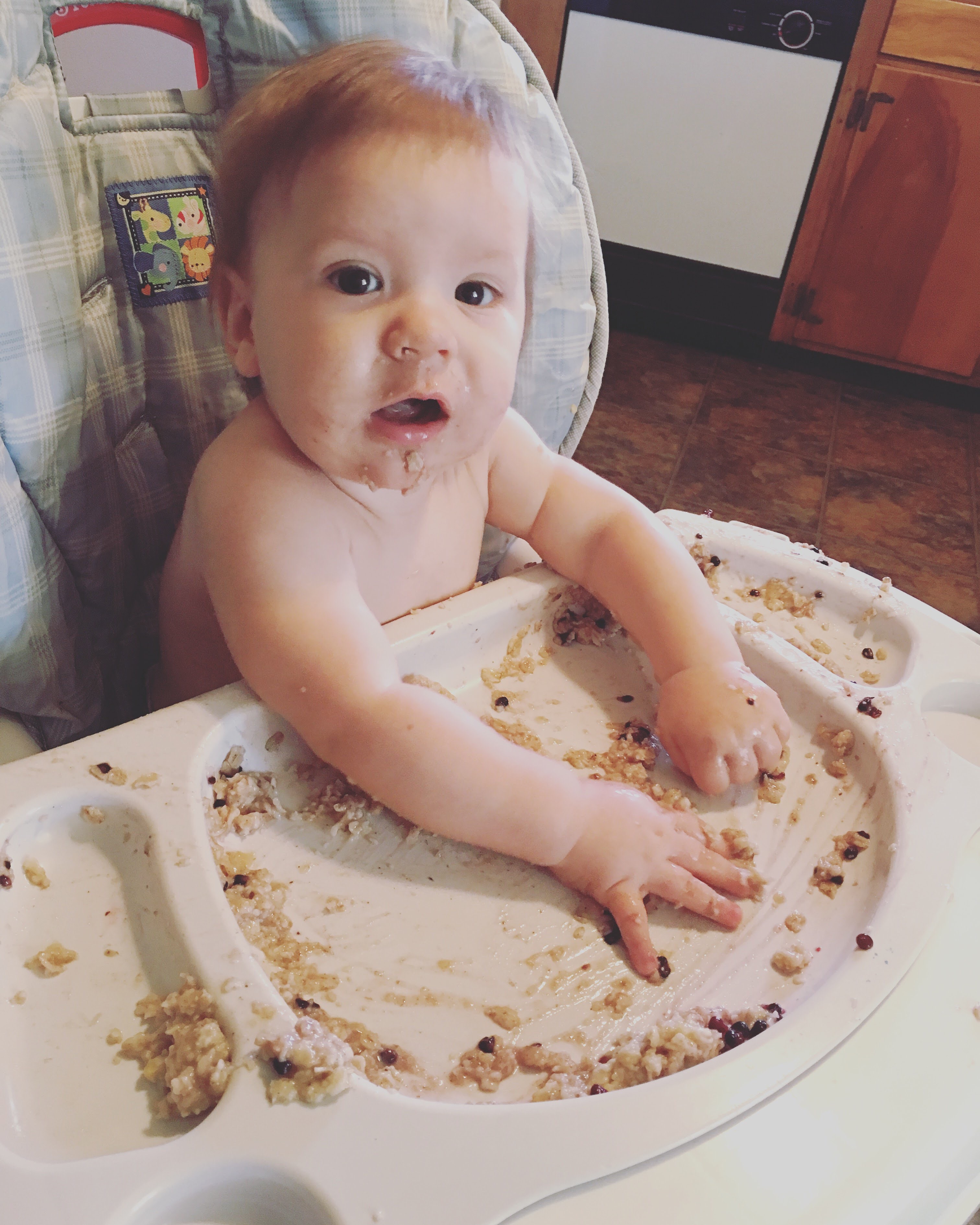 Now at almost 10 months he eats amazingly and loves all sorts of different foods!
