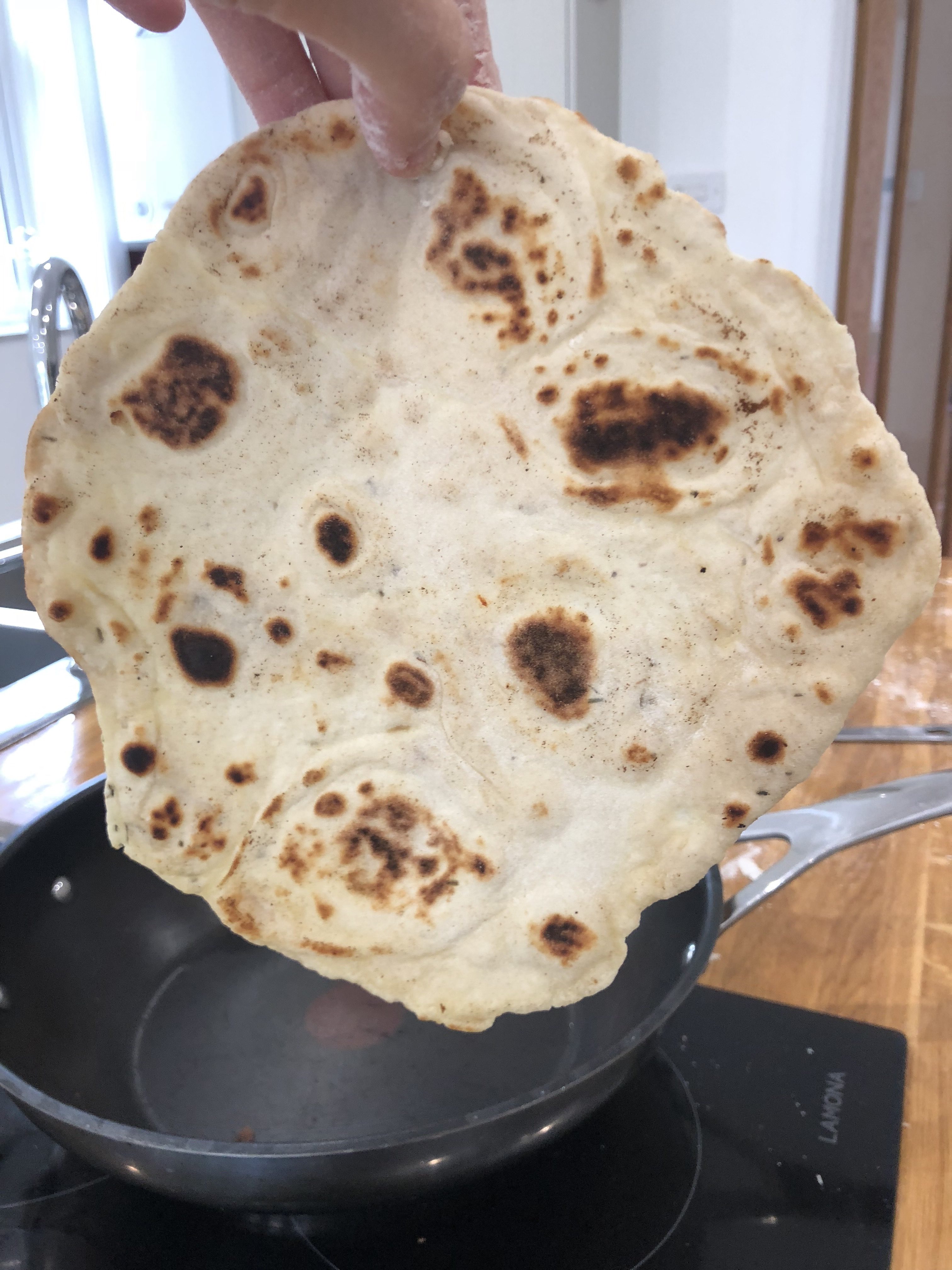 Easy Flat Bread OR Pizza Base (3 ingredients)
