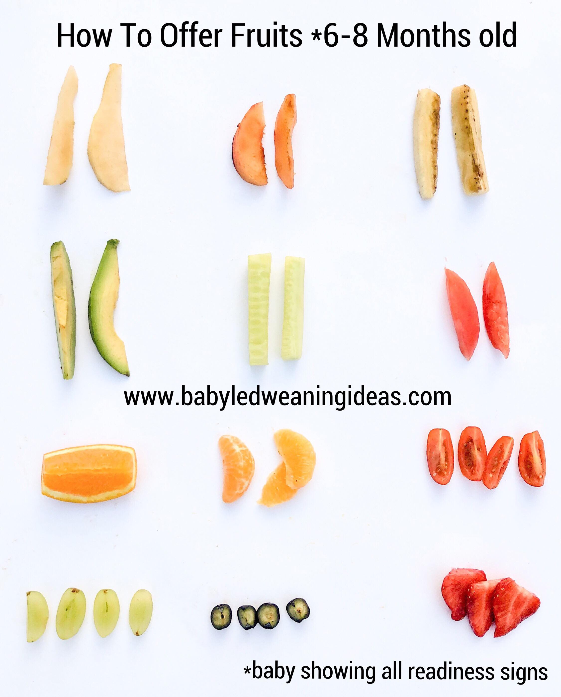 Fresh Fruit Sticks (in season) - Baby Led Weaning Ideas