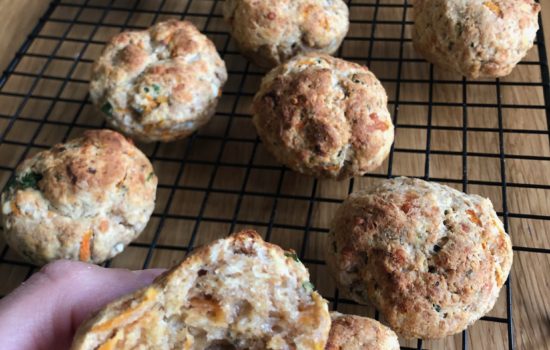 Carrot, Kale & Cheese Scones