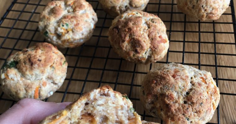 Carrot, Kale & Cheese Scones