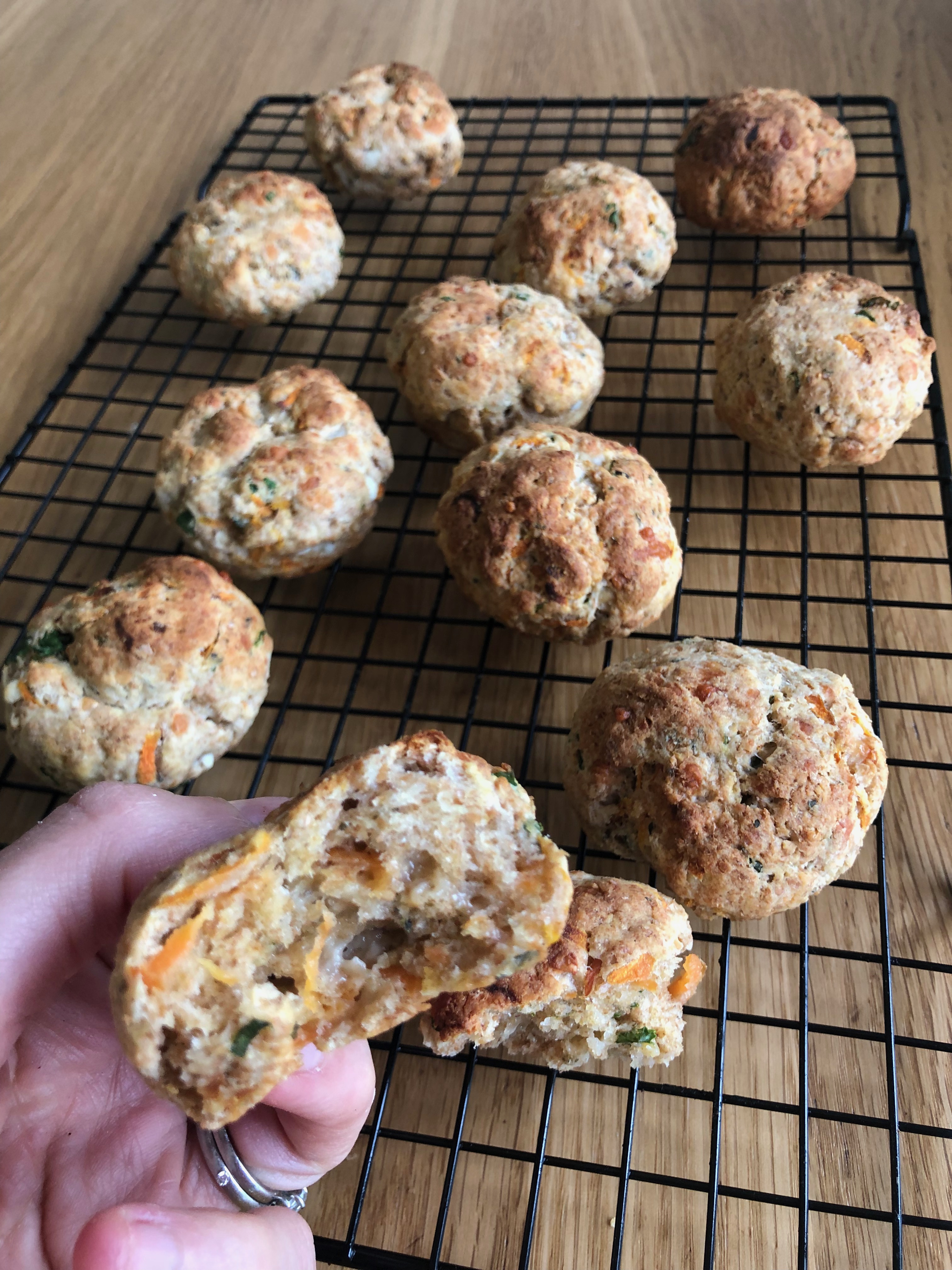 Carrot, Kale & Cheese Scones