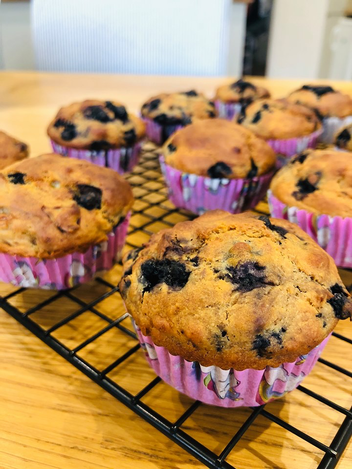 Fluffy Blueberry Muffins (Vegan)