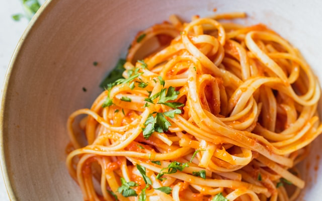 Roasted Red Pepper Spaghetti