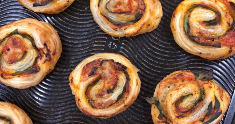 Spinach & Tomato Pinwheels (3 ingredients)