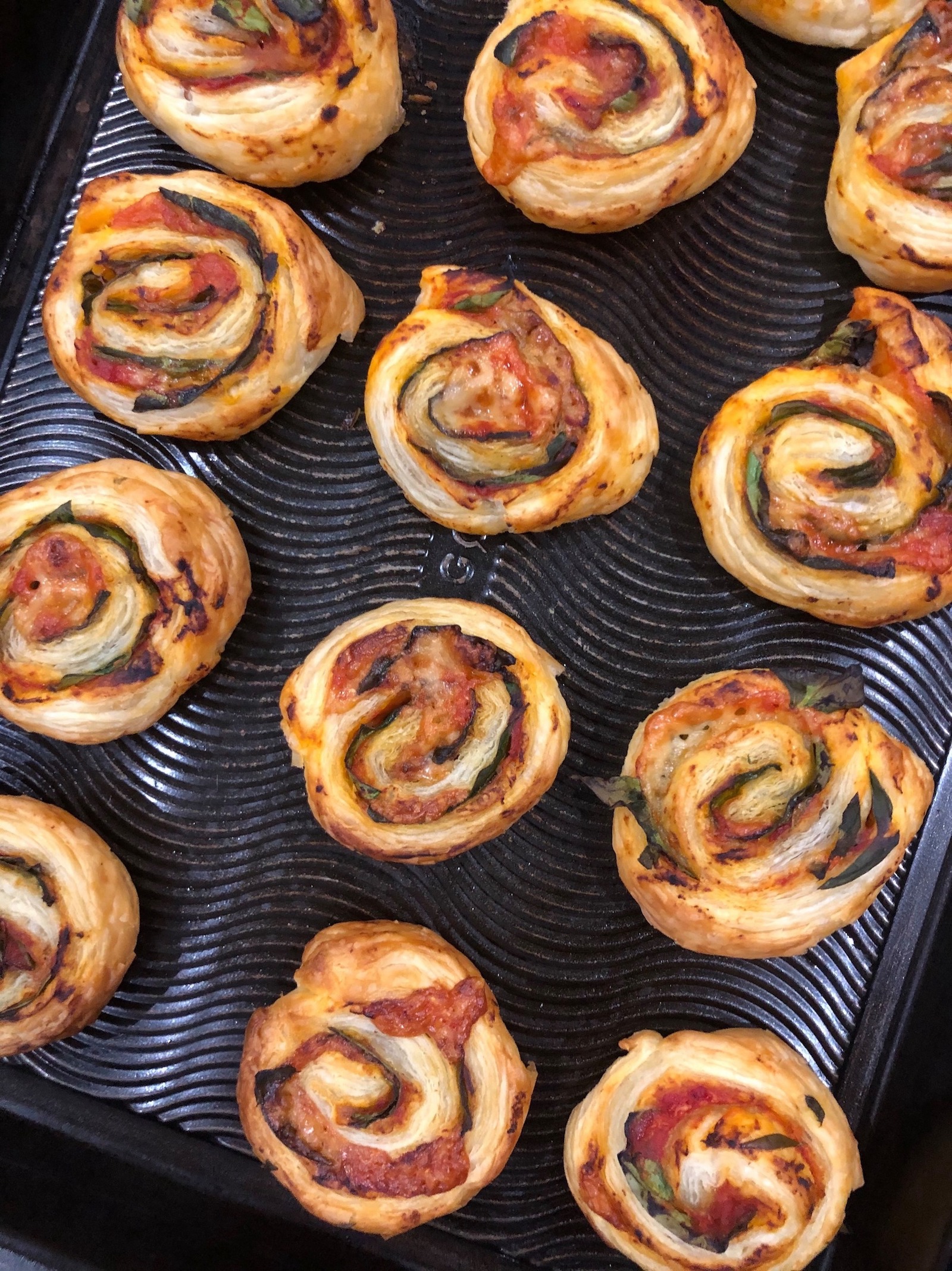 Spinach & Tomato Pinwheels (3 ingredients)