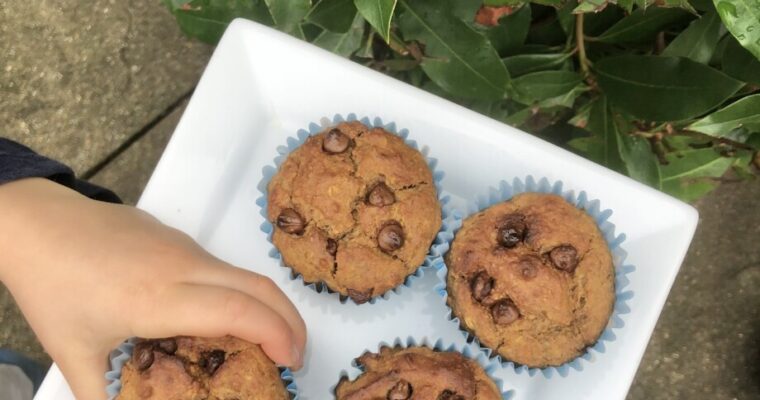 Chocolate banana muffins (with lentils)