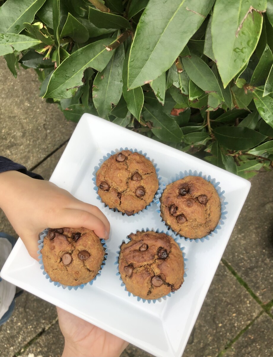 Chocolate banana muffins (with lentils)